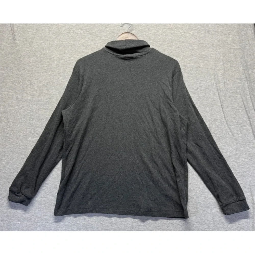 Club Room Jersey Shirt Mens XL Heather Gray Cotton Long Sleeve Turtleneck Winter